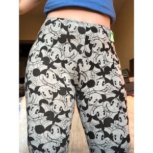 Minnie Mouse Disney Vintage Leggings Gray & Black